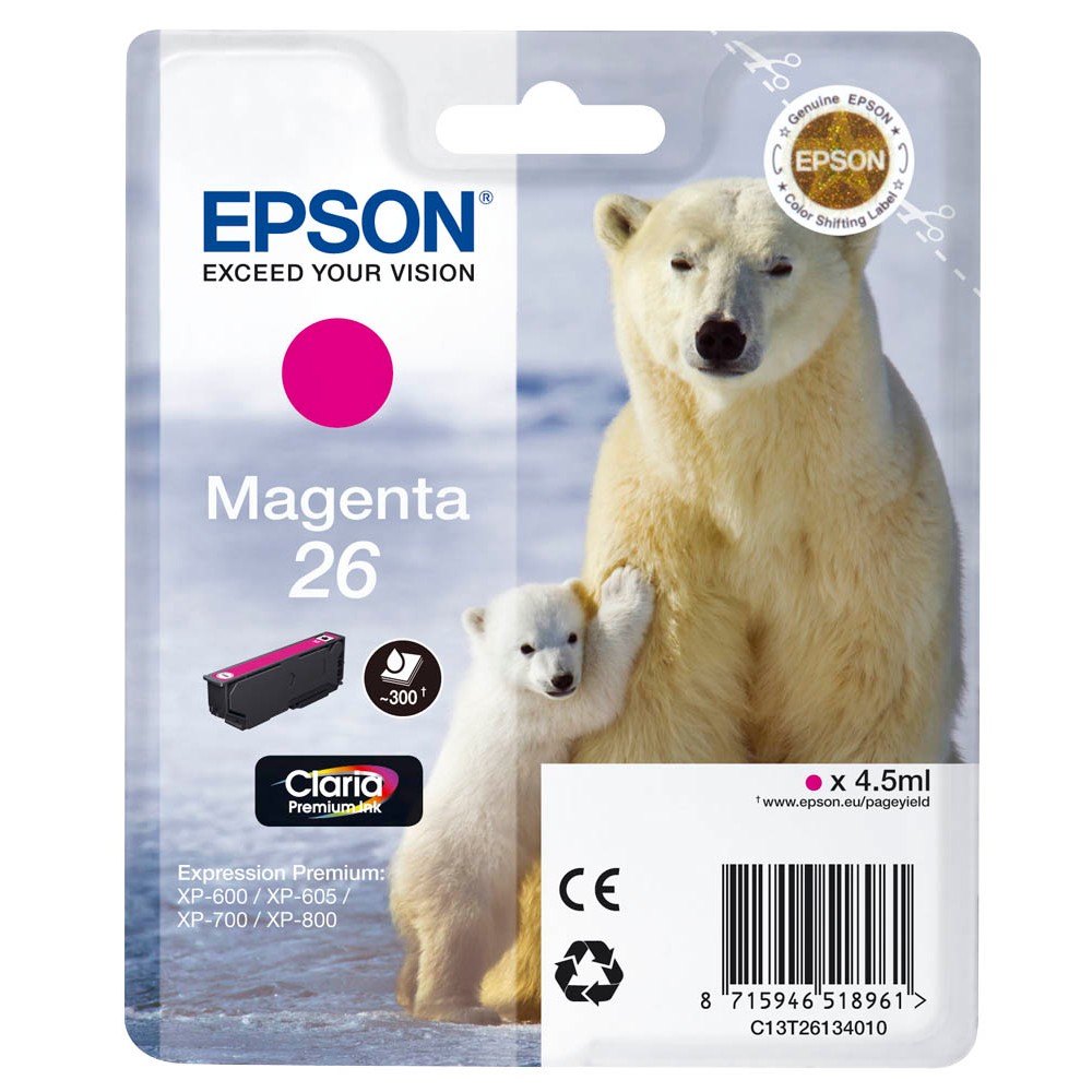 Epson 26 / C13T26134012 Tinte Magenta