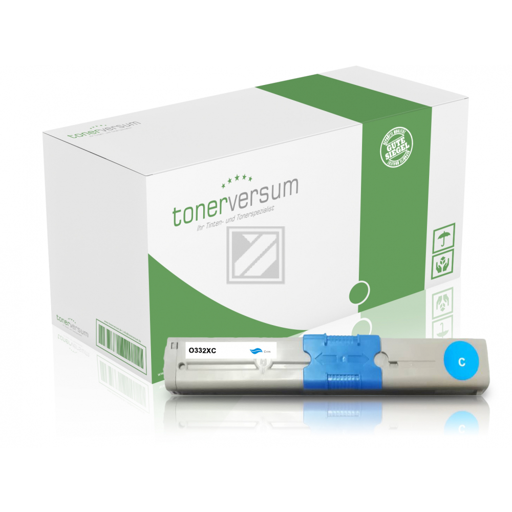 Tonerversum Toner-Kit cyan HC (TV104293) ersetzt 46508711