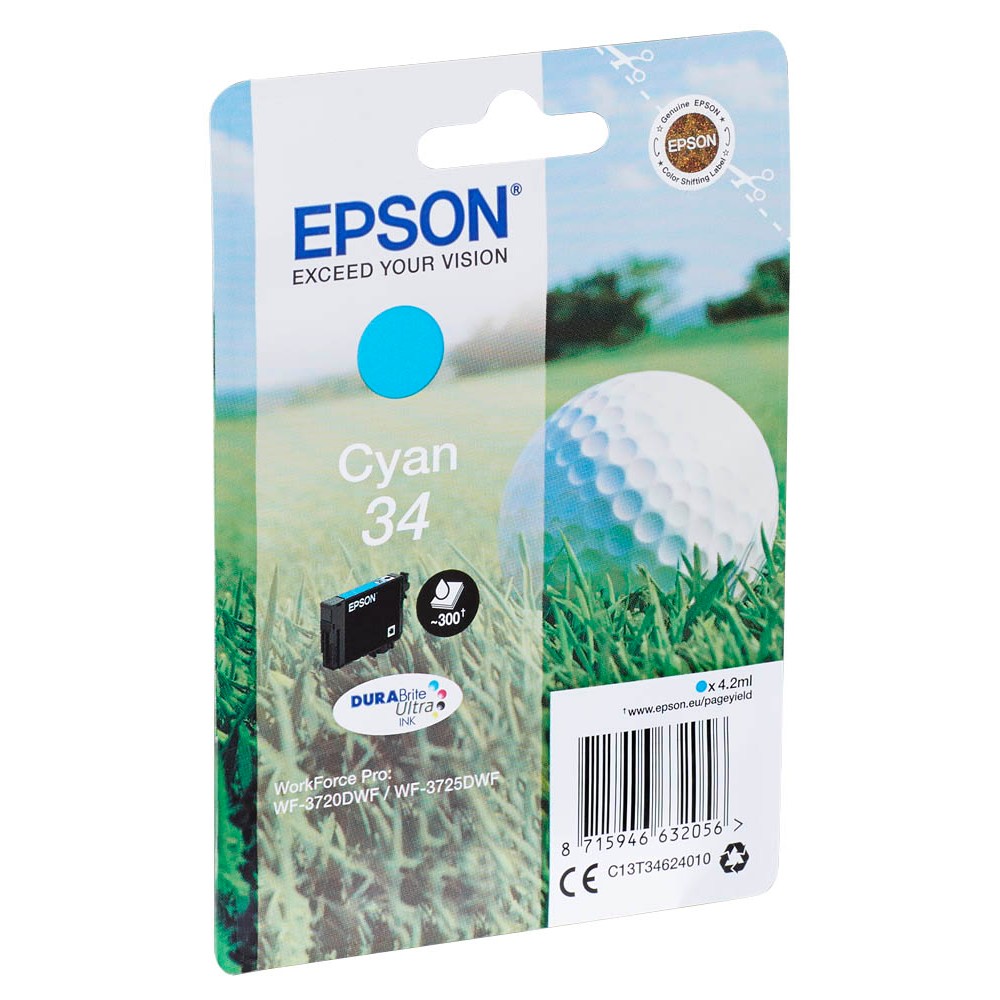 Epson 34  / C13T34624010 Tinte Cyan