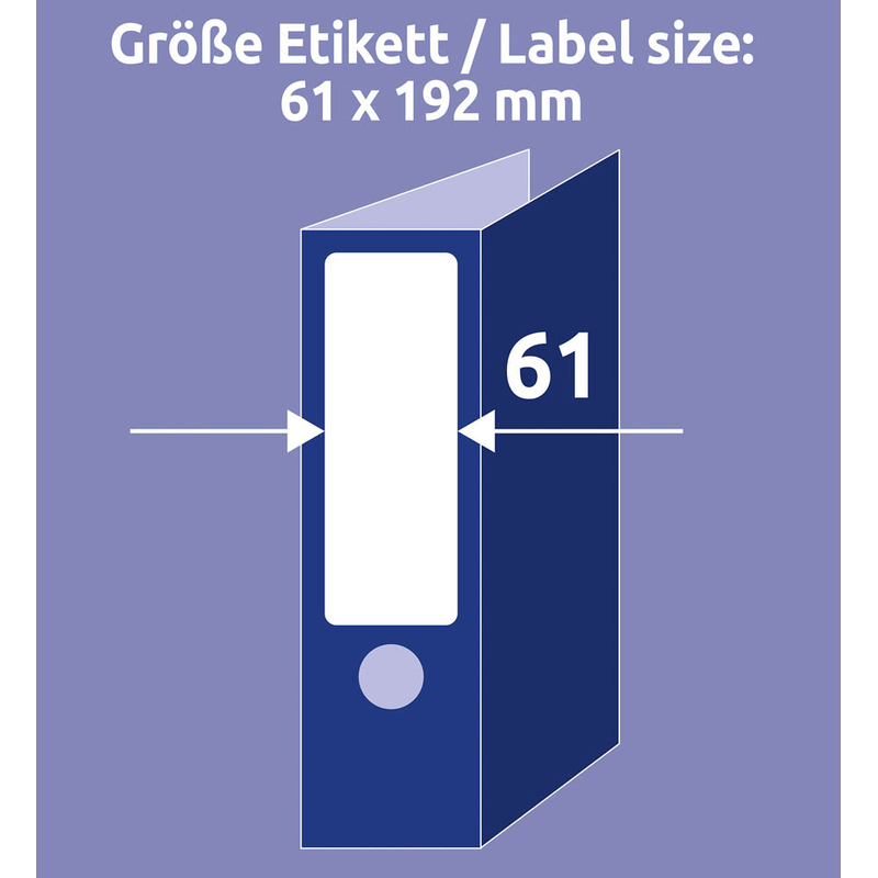 40 AVERY Zweckform Ordneretiketten LR4761-10 weiß