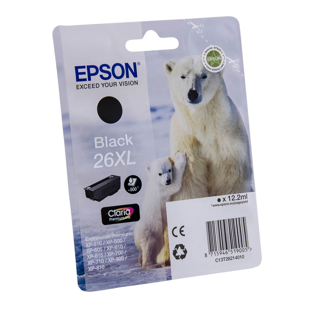 Epson 26 XL / C13T26214012 Tinte Black