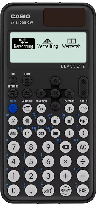 CASIO FX-810DE CW Wissenschaftlicher Taschenrechner schwarz
