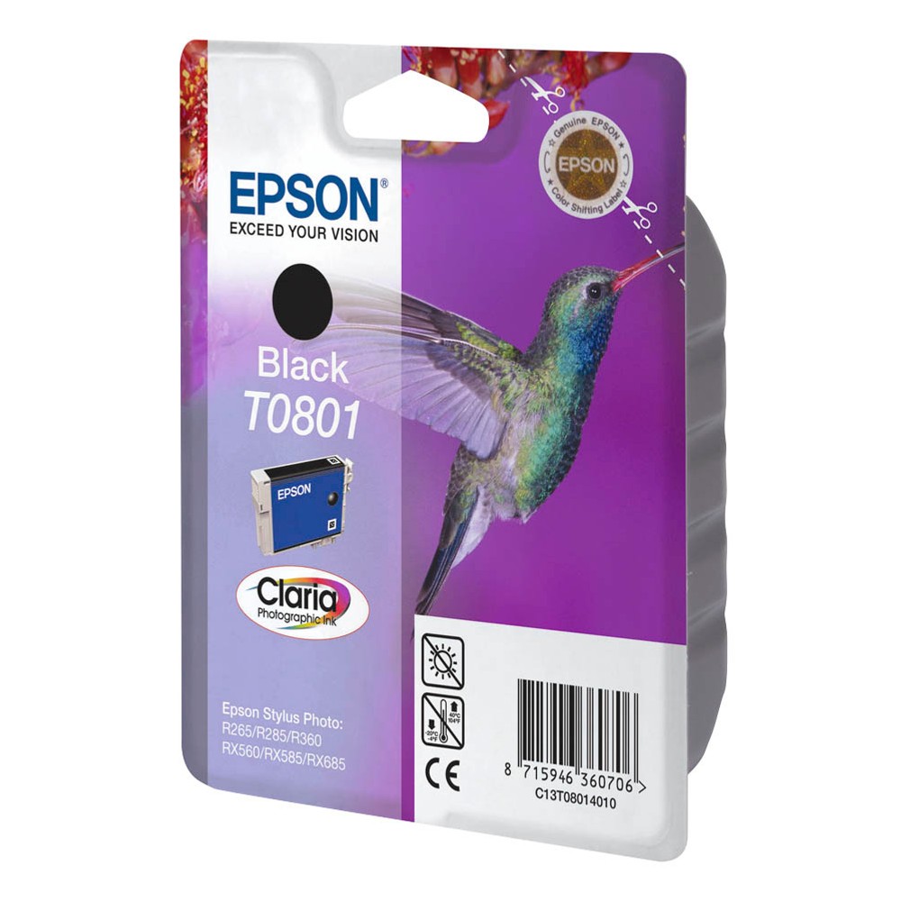 Epson Tintenpatrone schwarz (C13T08014011, T0801)