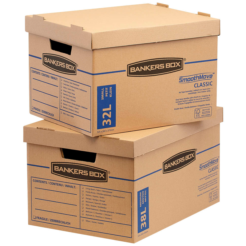 Bankers Box Umzugskartons SmoothMove Umzugsbox, 10 St.