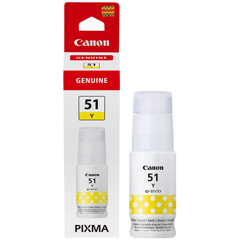 Canon Tintennachfüllfläschchen gelb (4548C001, GI-51Y)