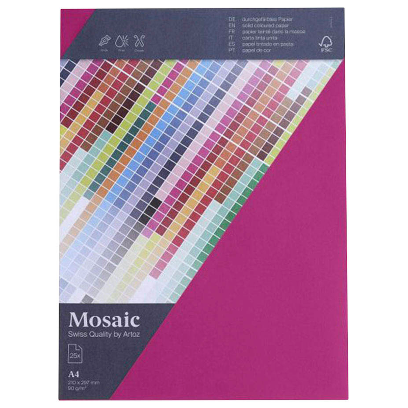 artoz Briefpapier Mosaic fuchsia DIN A4 90 g/qm 25 Blatt