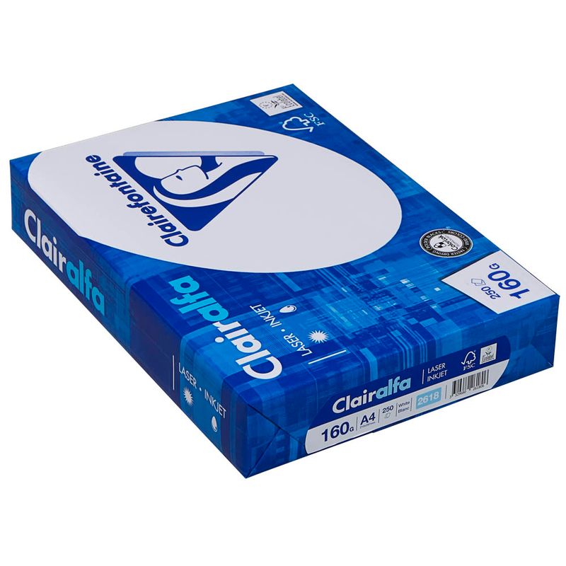 Clairefontaine Kopierpapier Clairalfa DIN A4 160 g/qm 250 Blatt
