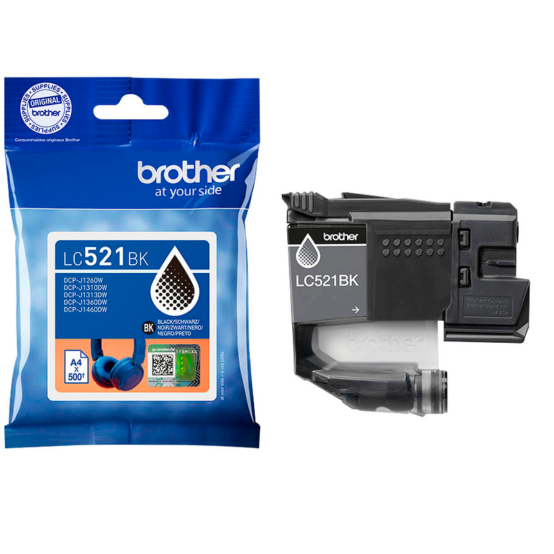 Brother Tintenpatrone schwarz (LC-521BK)