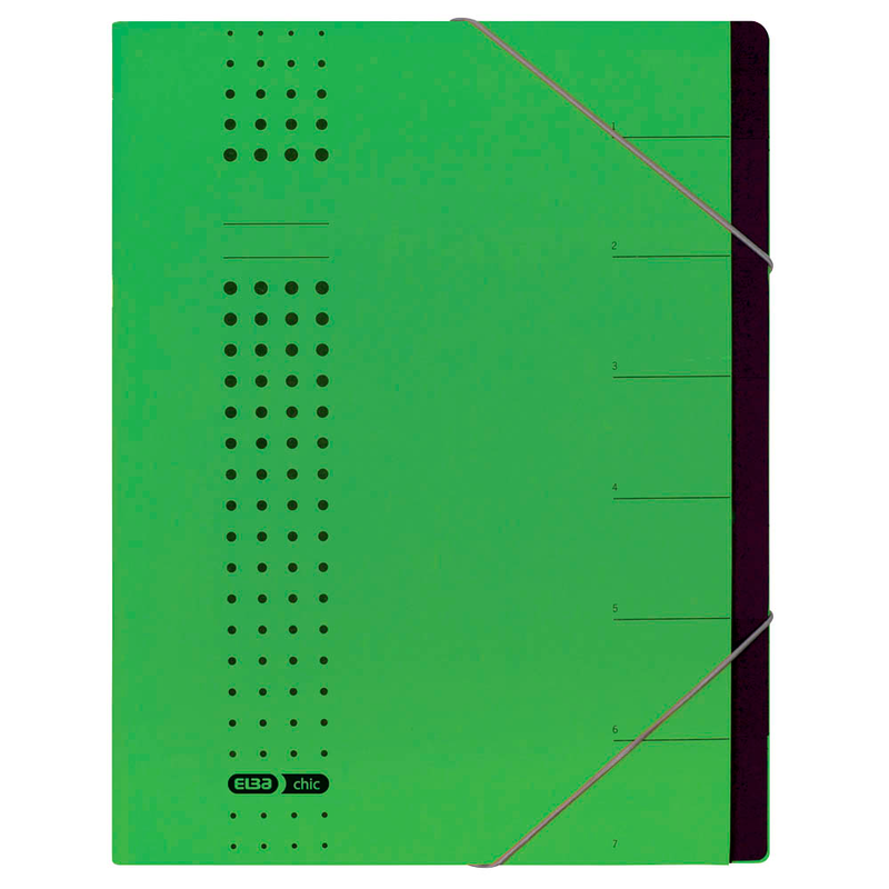 ELBA Ordnungsmappen chic 7 Fächer grün, 5 St.