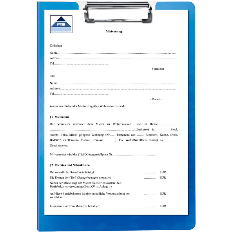 LEITZ Klemmbrettmappe WOW 4199 DIN A4 blau Kunststoff, 1 St.