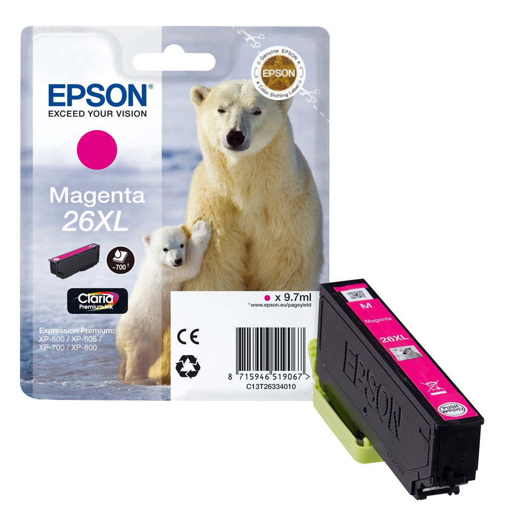 Epson 26 XL / C13T26334012 Tinte Magenta