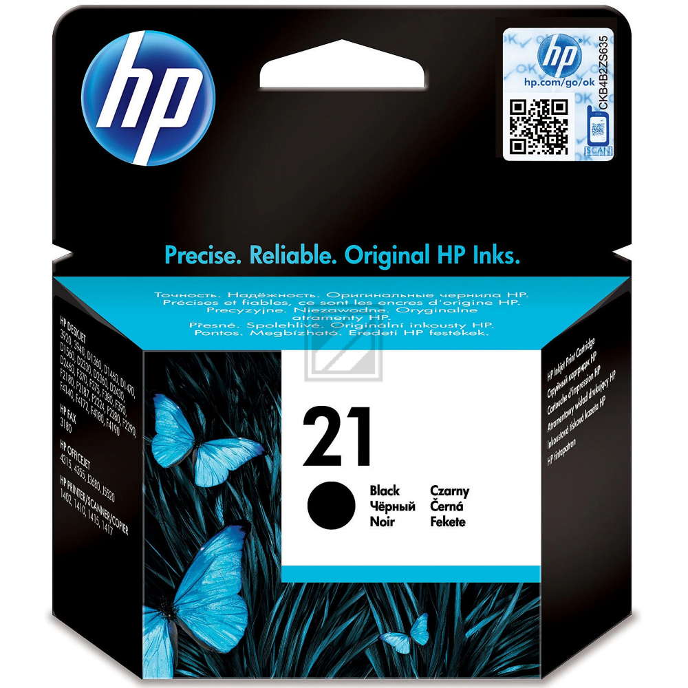 HP Tintendruckkopf schwarz (C9351AE, 21)