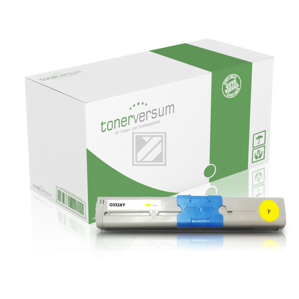 Tonerversum Toner-Kit gelb HC (TV104295) ersetzt 46508709
