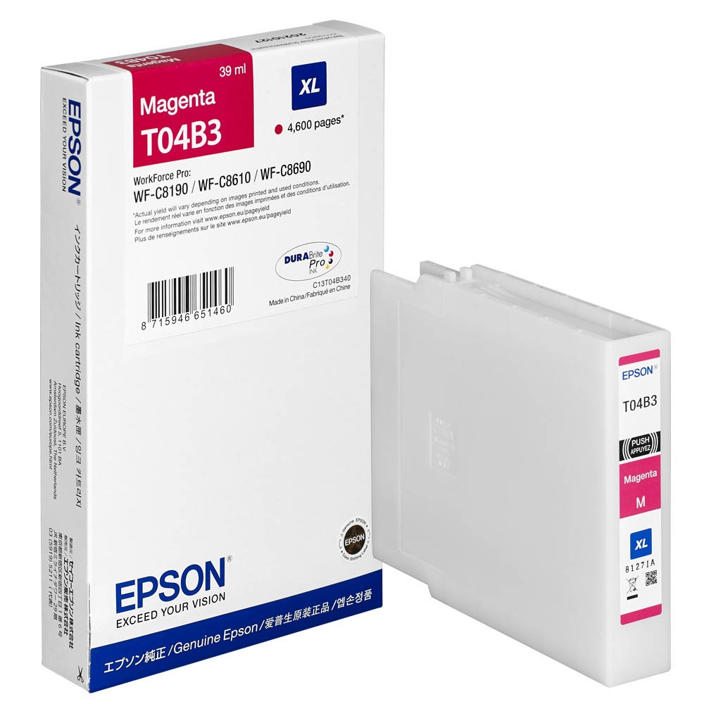 Epson T04B3XL / C13T04B340 Tinte Magenta