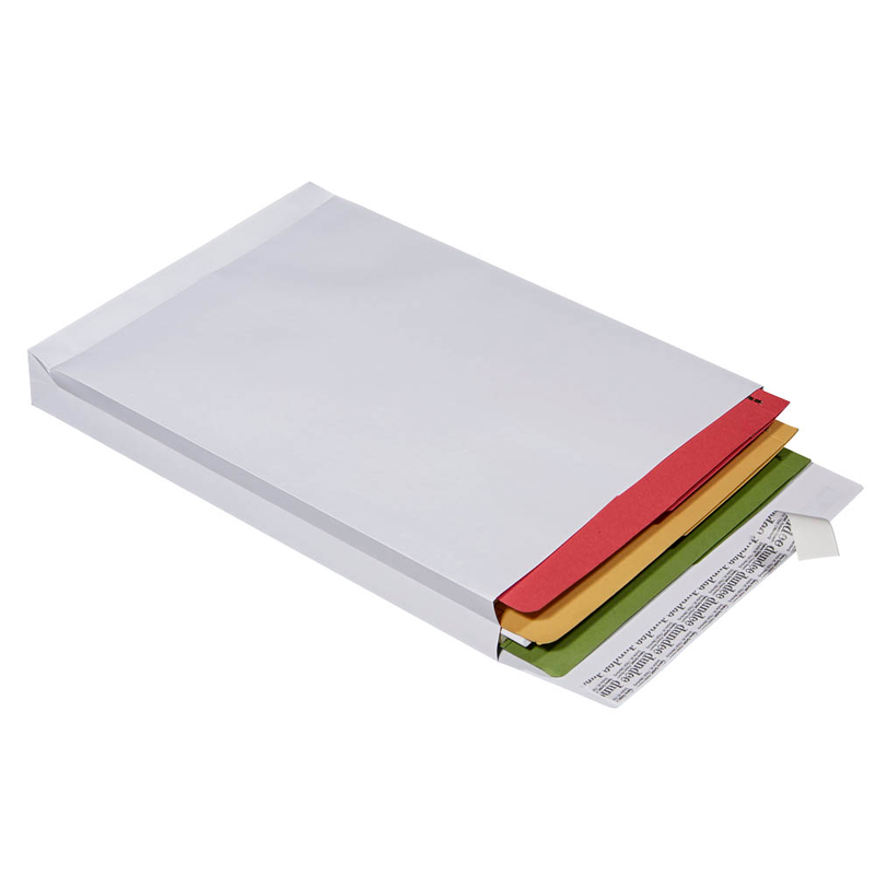 dundee Faltentaschen DIN B4 ohne Fenster weiß mit 4,0 cm Falte, 10 St.