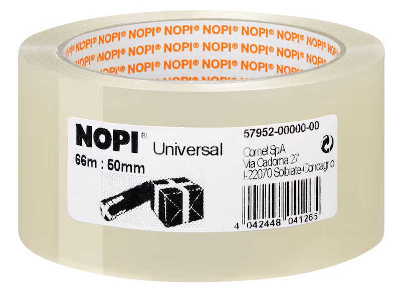 NOPI Packband Universal (4040) transparent 50,0 mm x 66,0 m 1 Rolle