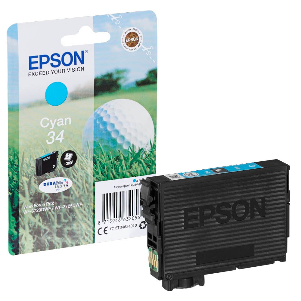 Epson 34  / C13T34624010 Tinte Cyan