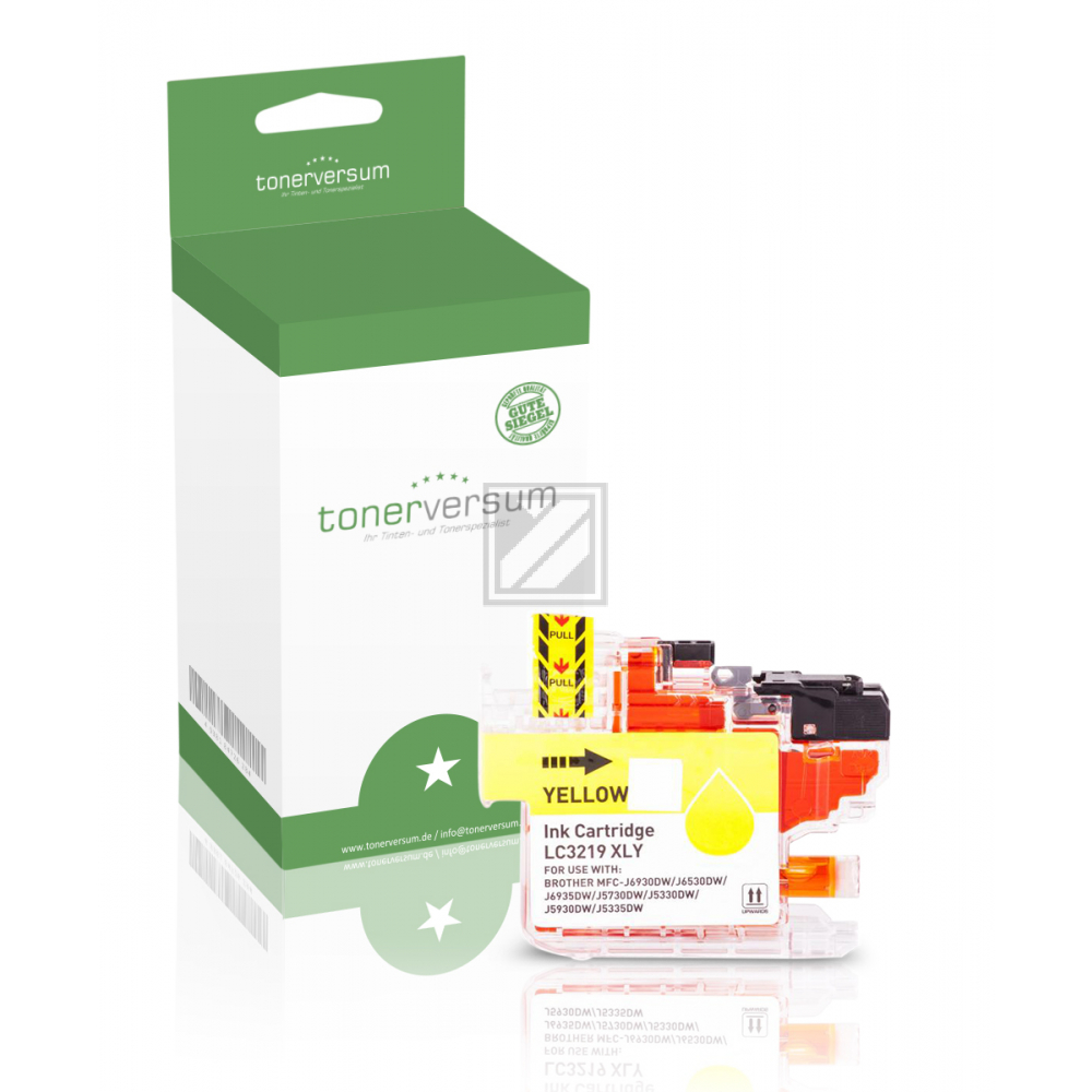 Tonerversum Tintenpatrone gelb HC (104119) ersetzt LC-3219XLY