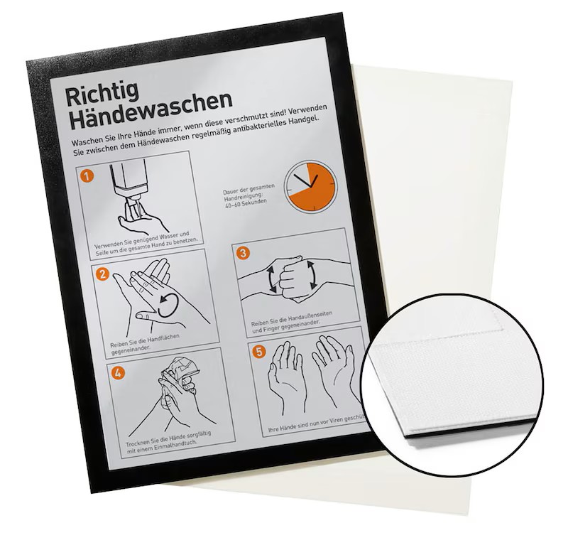 DURABLE Magnetrahmen DURAFRAME® GRIP A4 schwarz A4, 1 St.