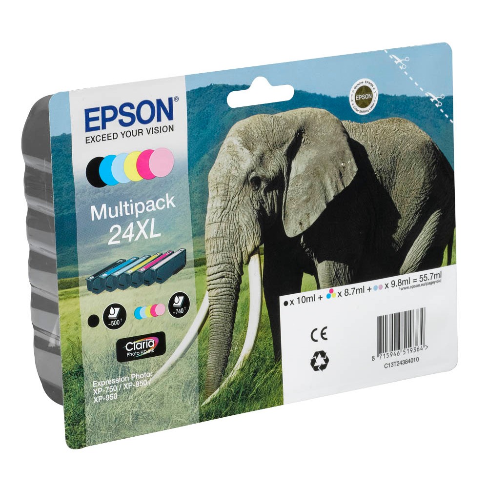 Epson 24 XL / C13T24384011 Tinten Multipack CMYK (6er Set)