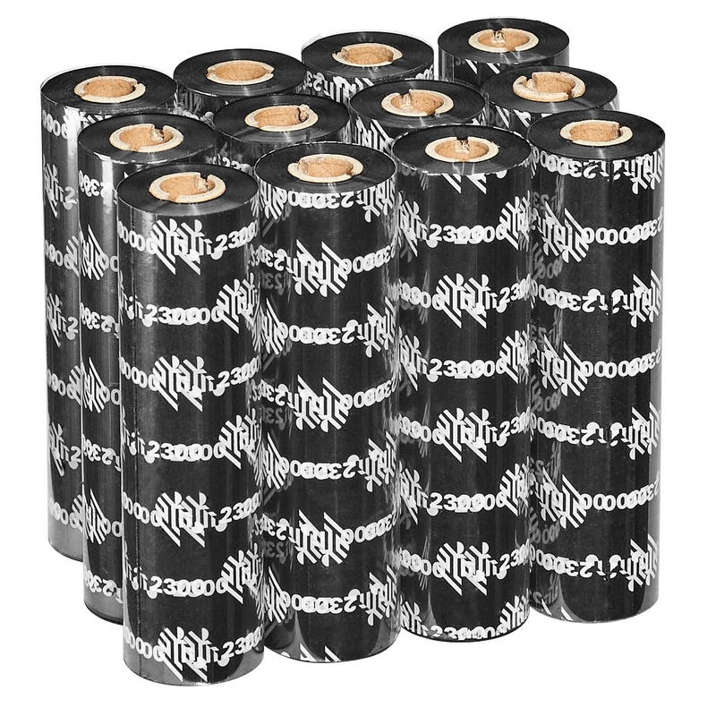 ZEBRA 5095 schwarz Thermo-Druckfolien, 12 Rollen
