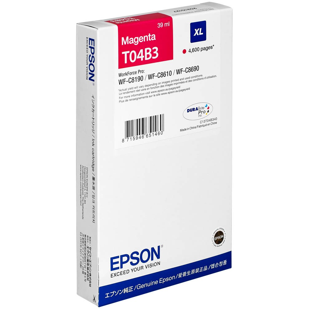 Epson T04B3XL / C13T04B340 Tinte Magenta