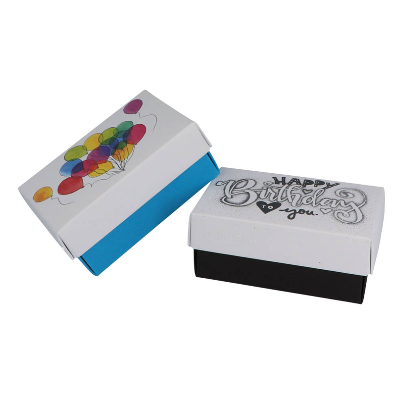 BUNTBOX Geburtstag L Geschenkboxen-Set weiß, 2 St.