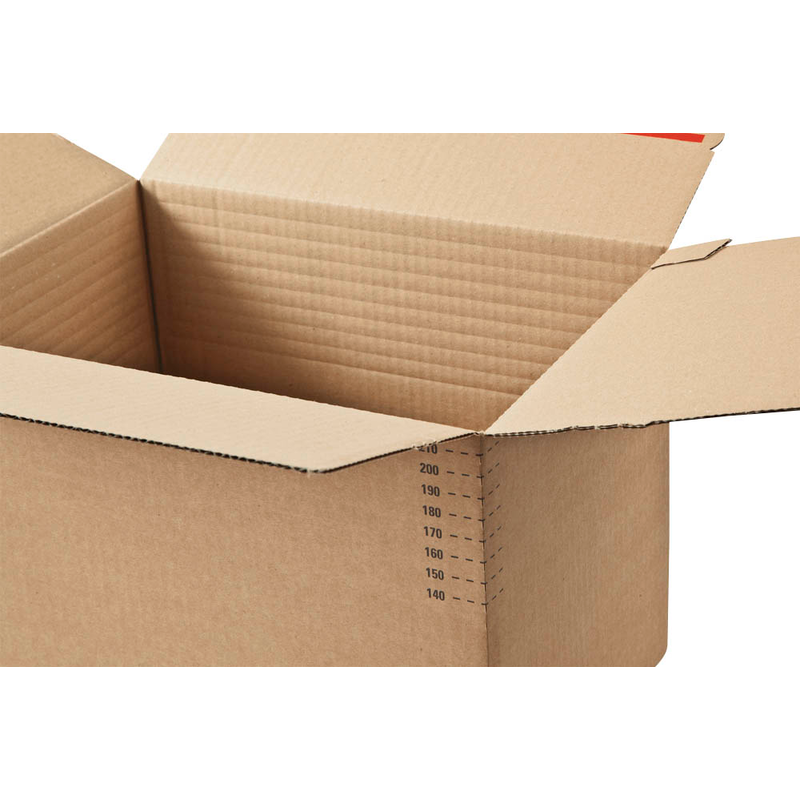 ColomPac® Versandkartons Blitzbodenkartons 23,8 x 17,0 x 6,0 - 13,0 cm, 10 St.