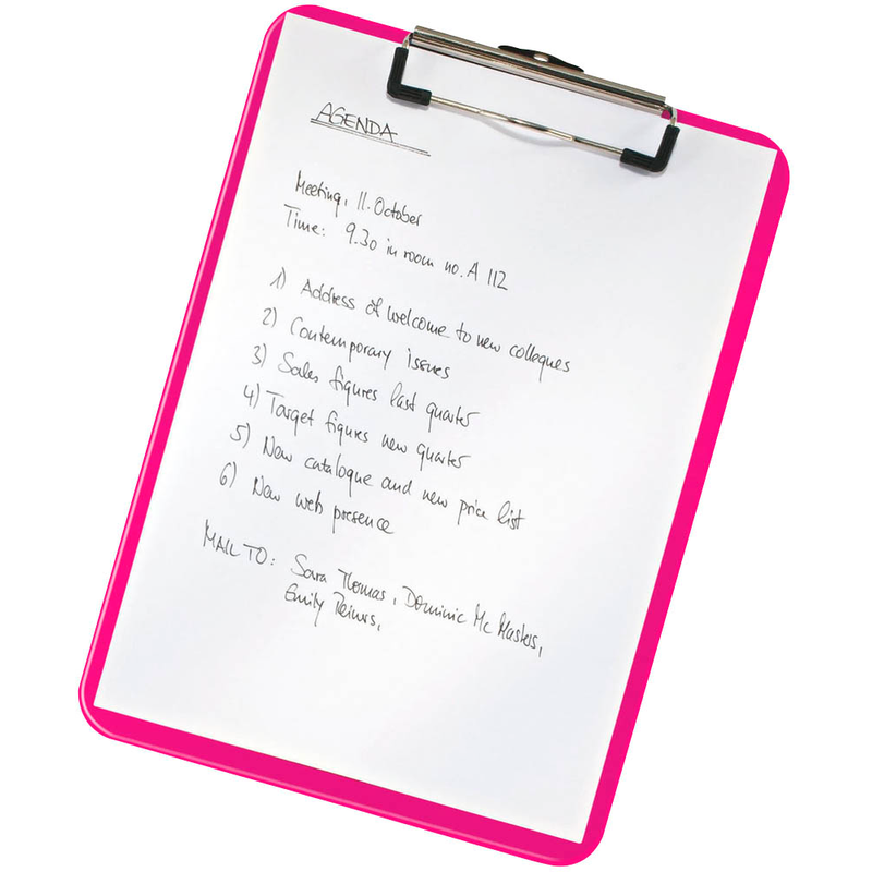 LEITZ Klemmbrett WOW 3971 DIN A4 pink Kunststoff, 1 St.