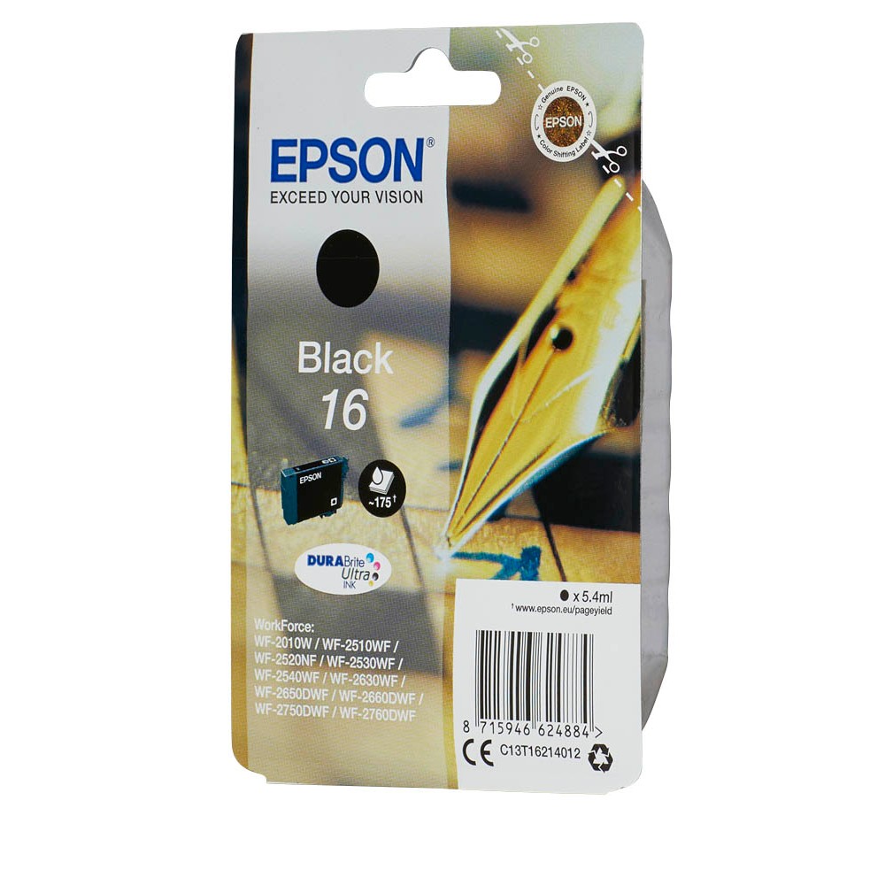 Epson 16 / C13T16214012 Tinte Black