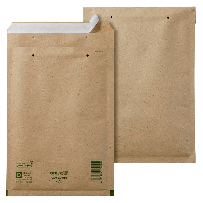 aroFOL® CLASSIC Luftpolstertaschen eco 4/D braun für DIN B5, 100 St.