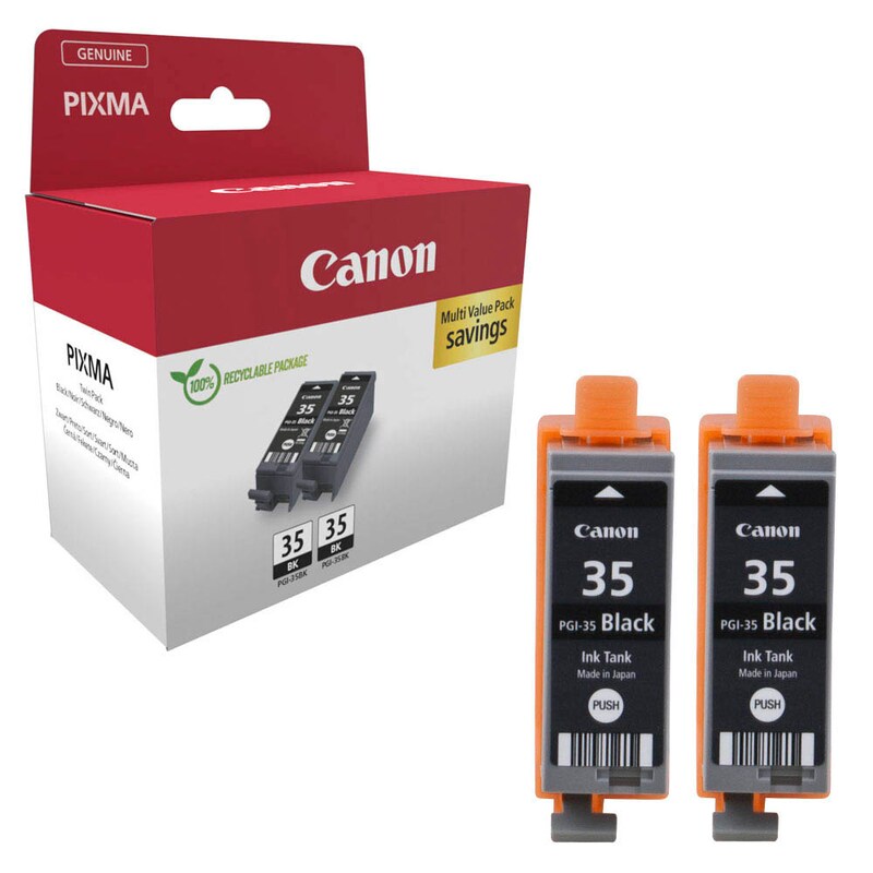 Canon Tintenpatrone 2 x schwarz (1509B029, 2 x PGI-35/TWIN)