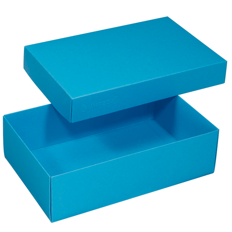 BUNTBOX L Geschenkboxen 3,6 l blau 26,6 x 17,2 x 7,8 cm, 2 St.