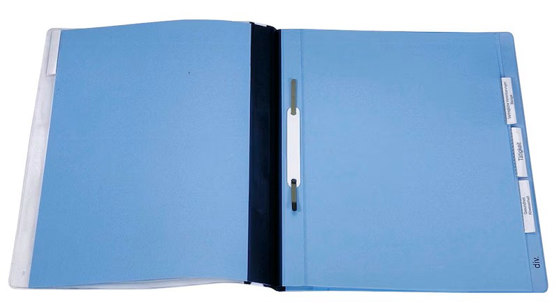 DURABLE Personalhefter Kunststoff blau DIN A4 5x kaufmännische Heftung, 5 St.