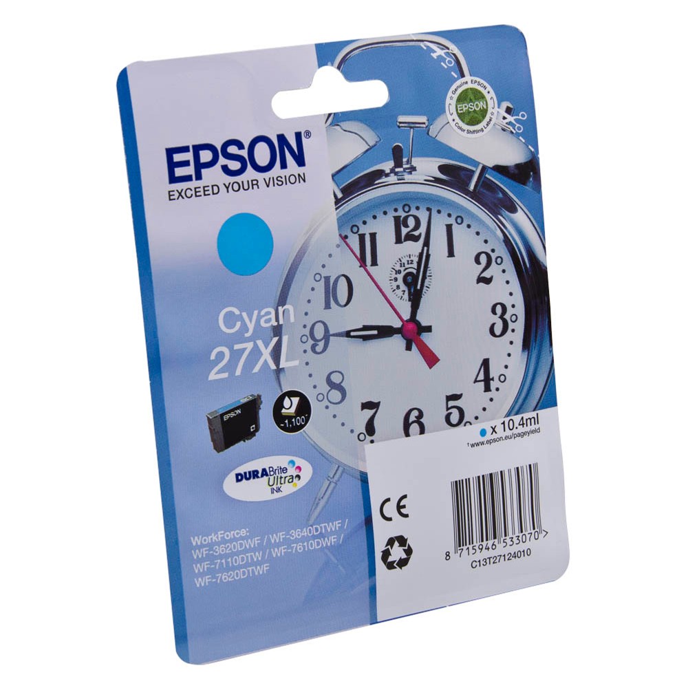 Epson 27 XL / C13T27124012 Tinte Cyan