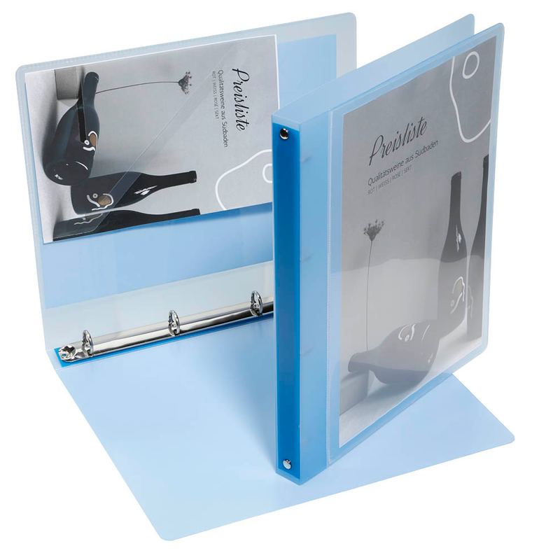 EICHNER Präsentationsringbuch 4-Ringe blau-transparent 2,5 cm DIN A4, 1 St.