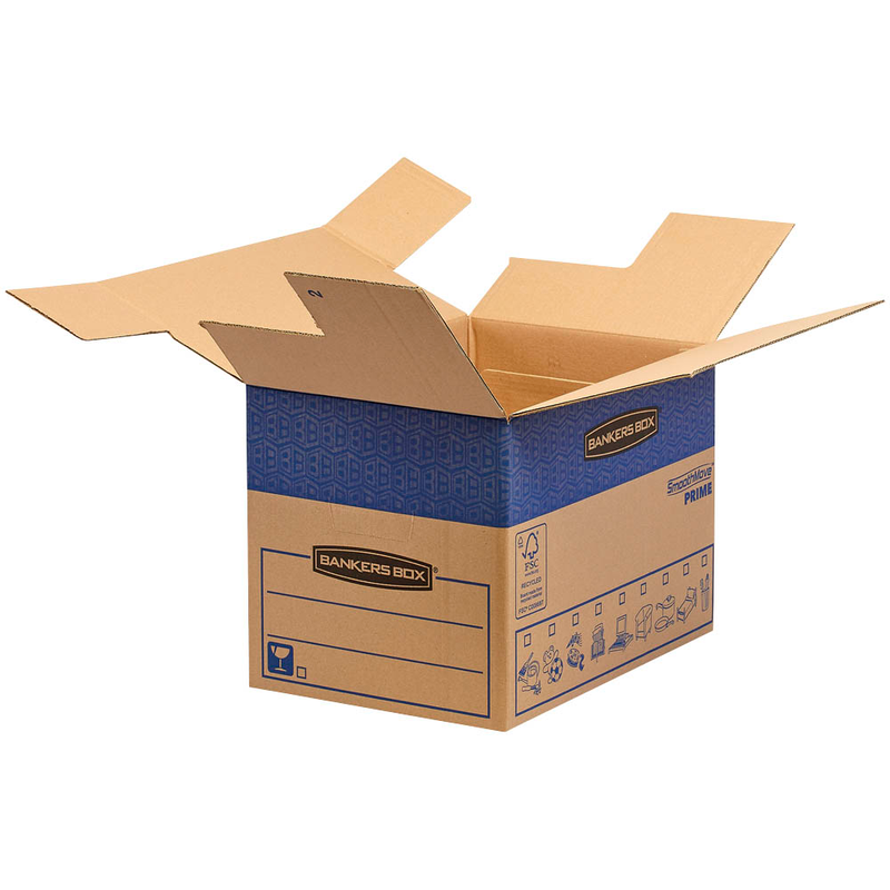 Bankers Box Umzugskartons SmoothMove FastFold 42,9 x 32,7 x 31,0 cm, 5 St.
