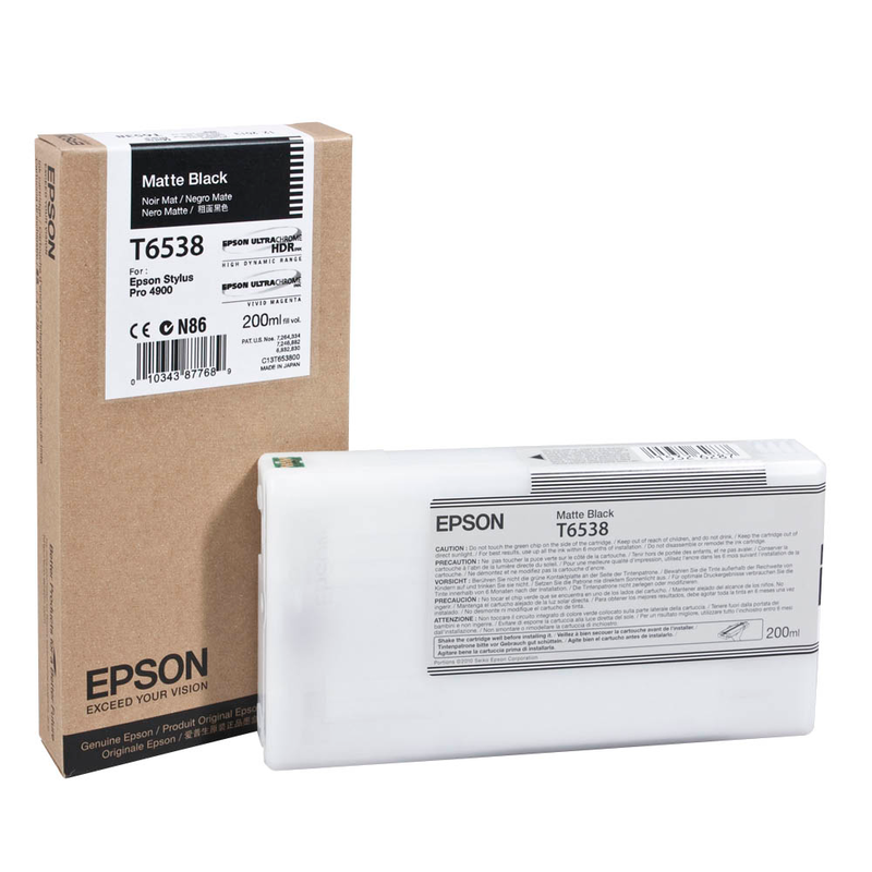 Epson Tintenpatrone schwarz matt (C13T65380N, T6538)