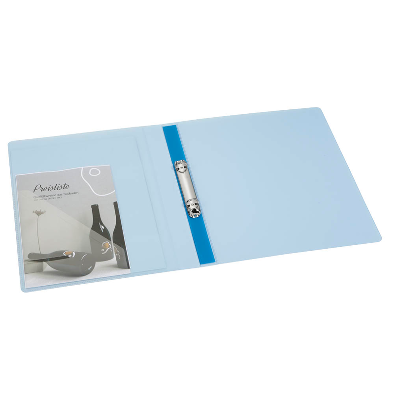 EICHNER Präsentationsringbuch 2-Ringe blau-transparent 2,5 cm DIN A4, 1 St.