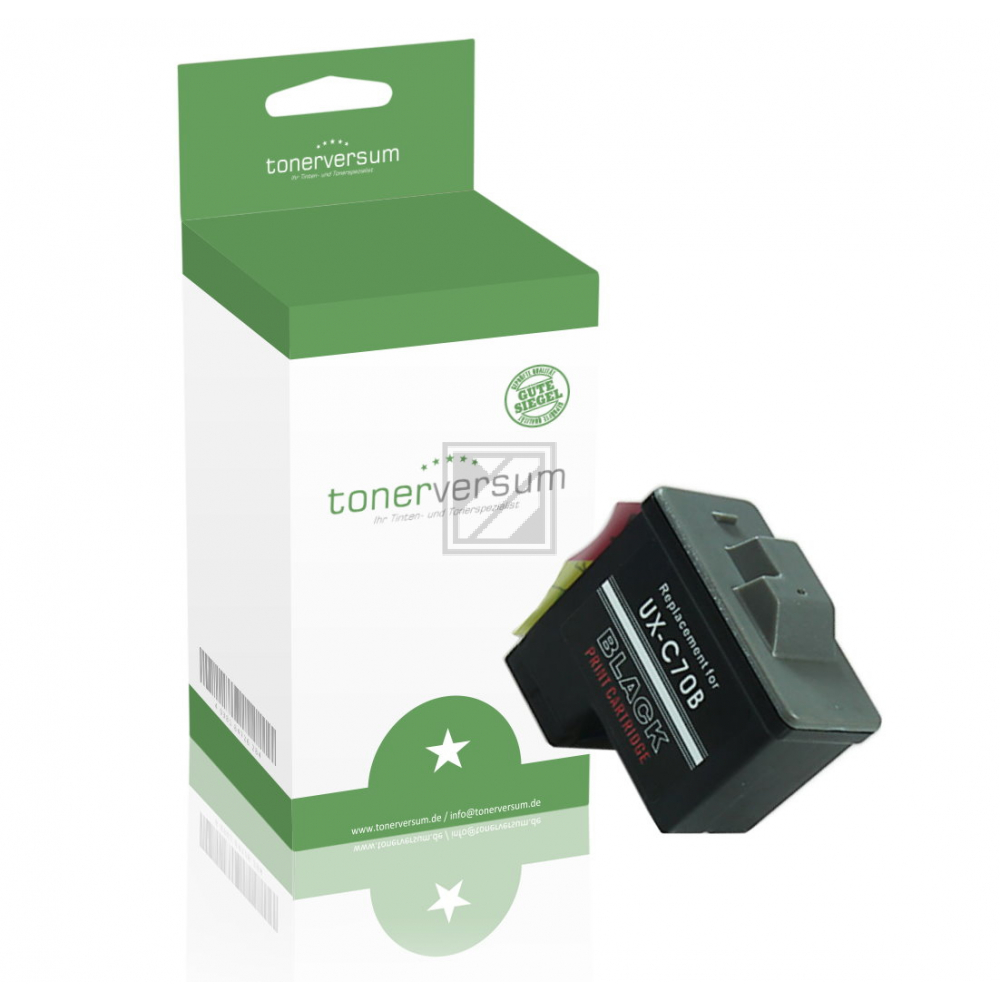 Tonerversum Tintendruckkopf schwarz (100860) ersetzt UX-C70B