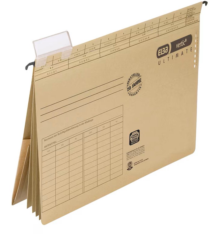 ELBA Personalhefter vertic ULTIMATE Karton naturbraun DIN A4 4x kaufmännische Heftung, 5 St.