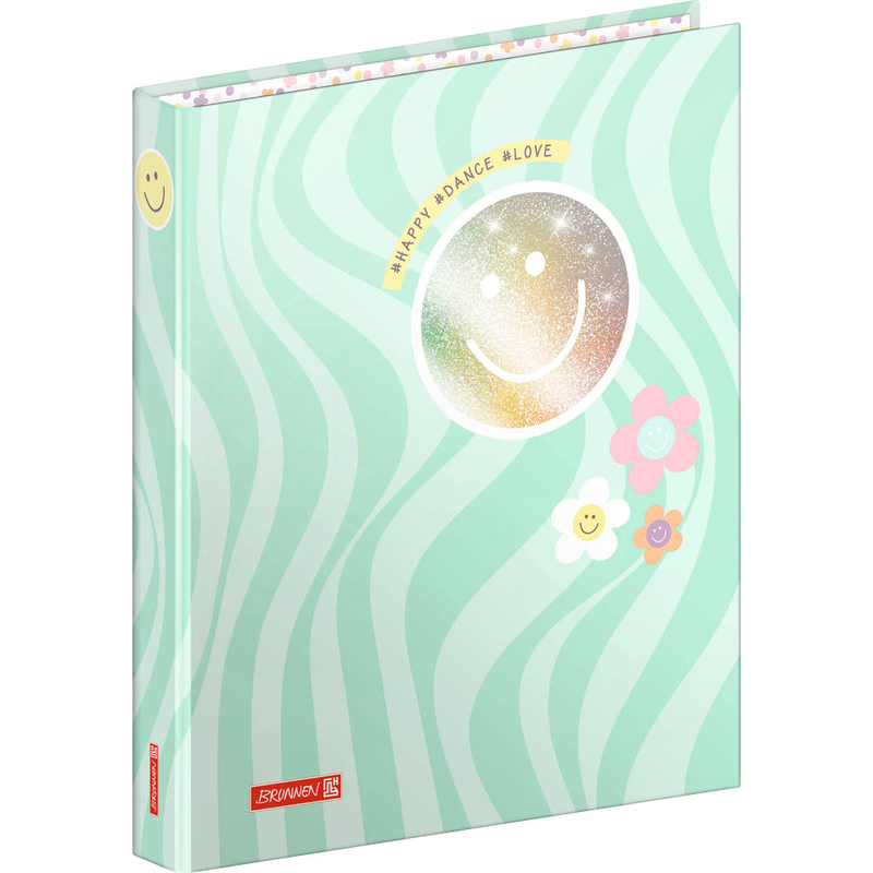 BRUNNEN Happy Hippie Ringbuch 2-Ringe mint 3,2 cm DIN A4, 1 St.