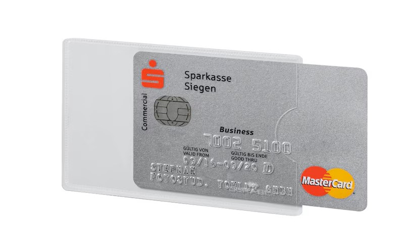 DURABLE Kreditkartenhülle RFID SECURE transparent 5,4 x 8,6 cm, 3 St.