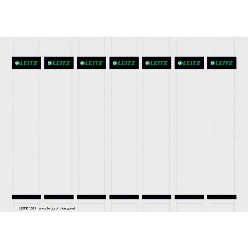 LEITZ Einsteck-Rückenschilder 1681 grau für 5,2 cm Rückenbreite, 175 St.