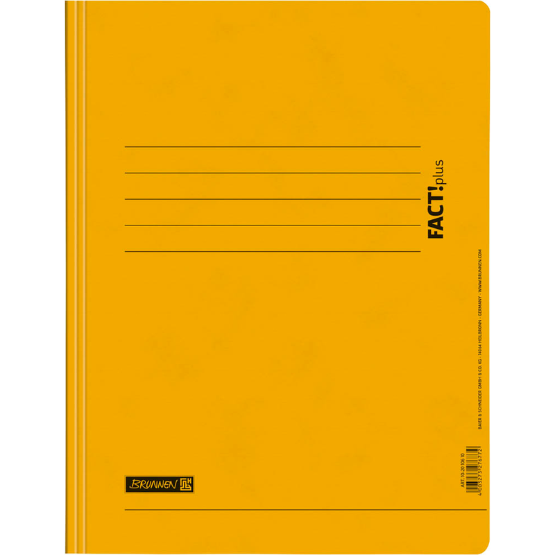 BRUNNEN Schnellhefter FACT!plus Karton gelb DIN A4
