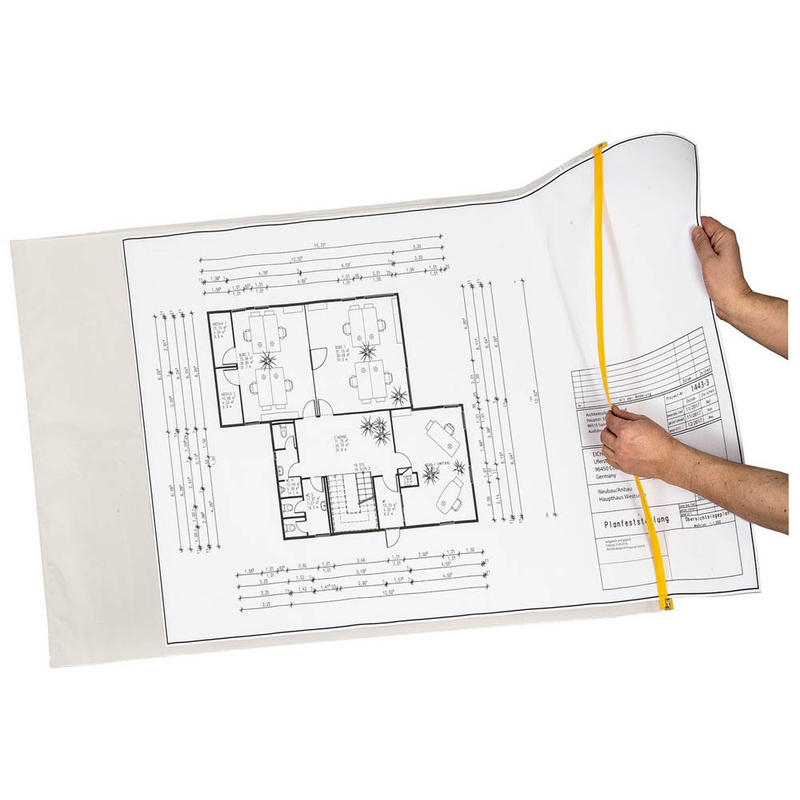 EICHNER Planschutztaschen transparent/gelb, 10 St.
