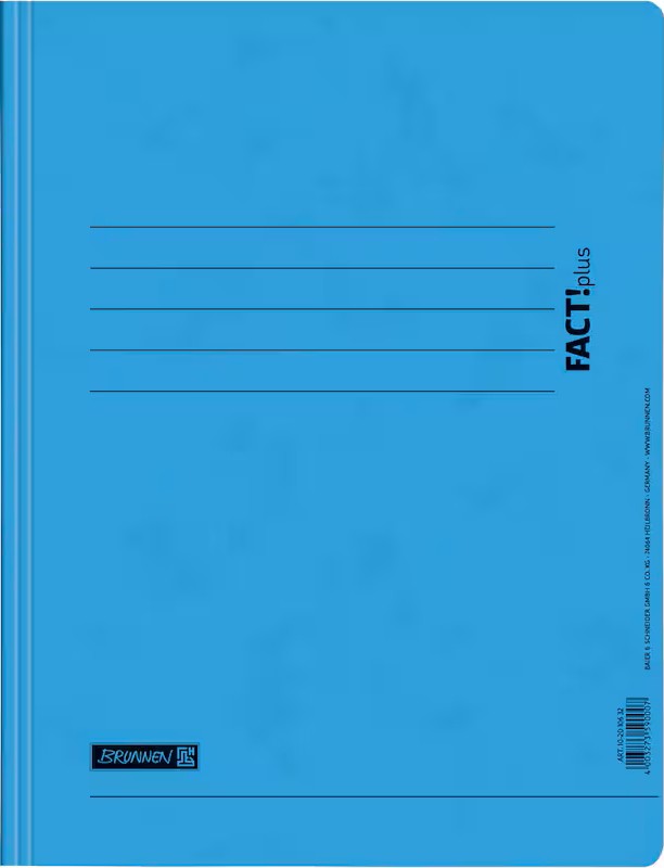 BRUNNEN Schnellhefter FACT!plus Karton hellblau DIN A4, 1 St.