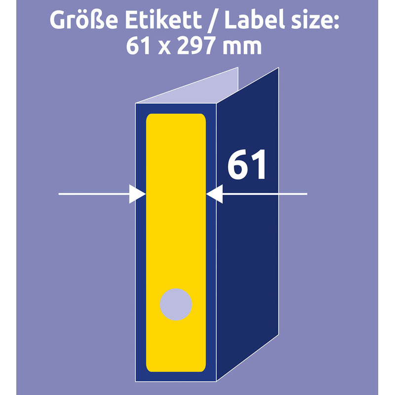 AVERY Zweckform Ordneretiketten L4755-20 gelb, 20 Blatt