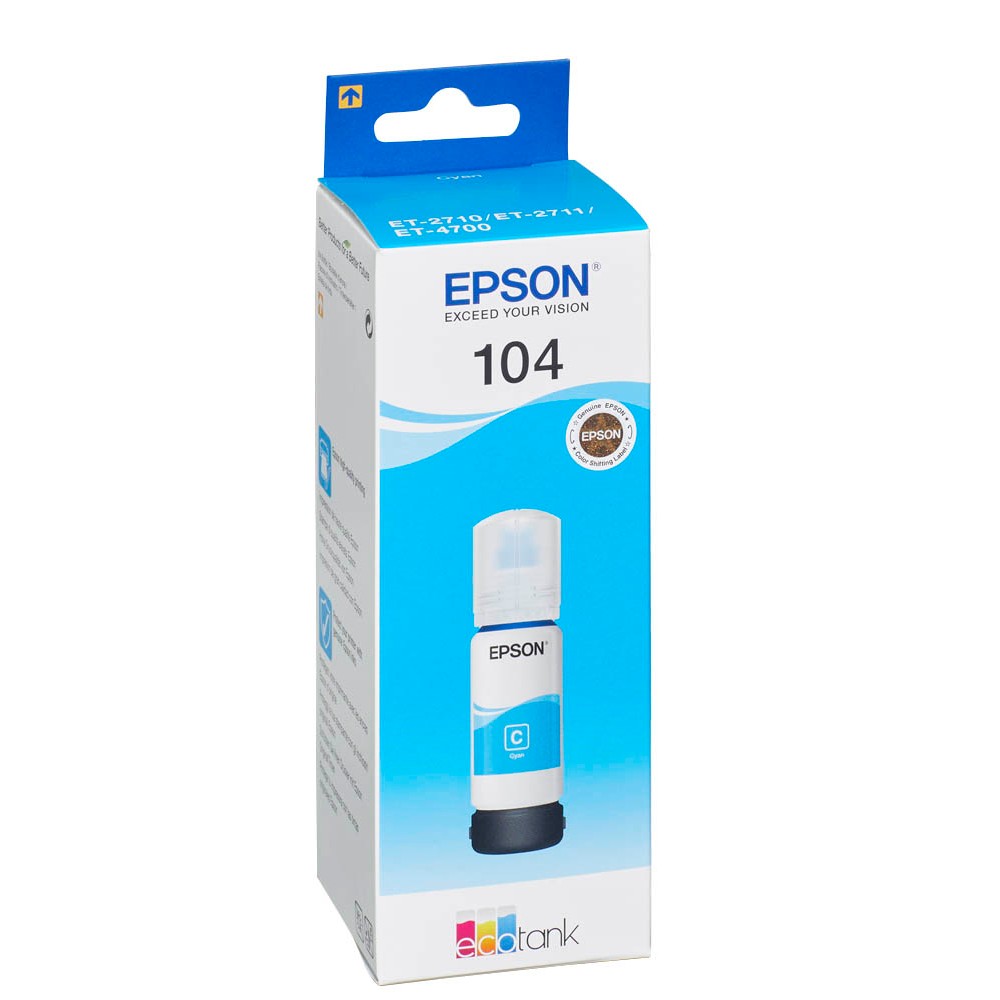 Epson 104 / C13T00P240 Nachfüll-Tinte Cyan 65 ml