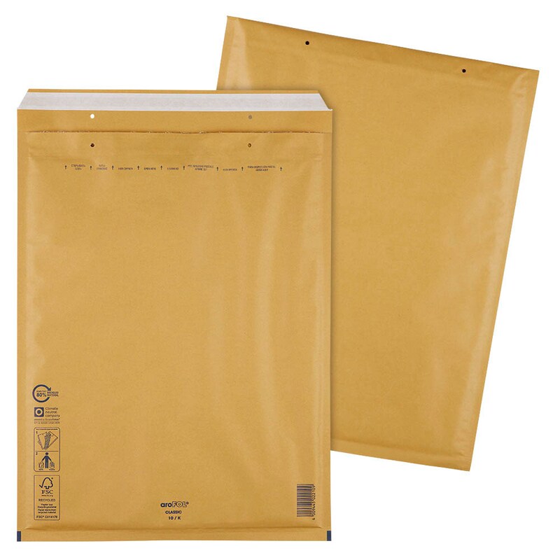aroFOL® CLASSIC Luftpolstertaschen 10/K braun für DIN B3, 50 St.